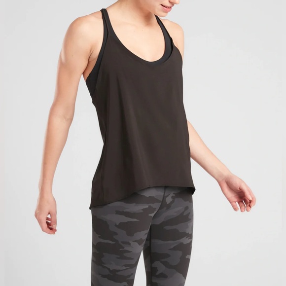 Athleta The Solace Support Tank Top in Black, size Small - Picture 3 of 11